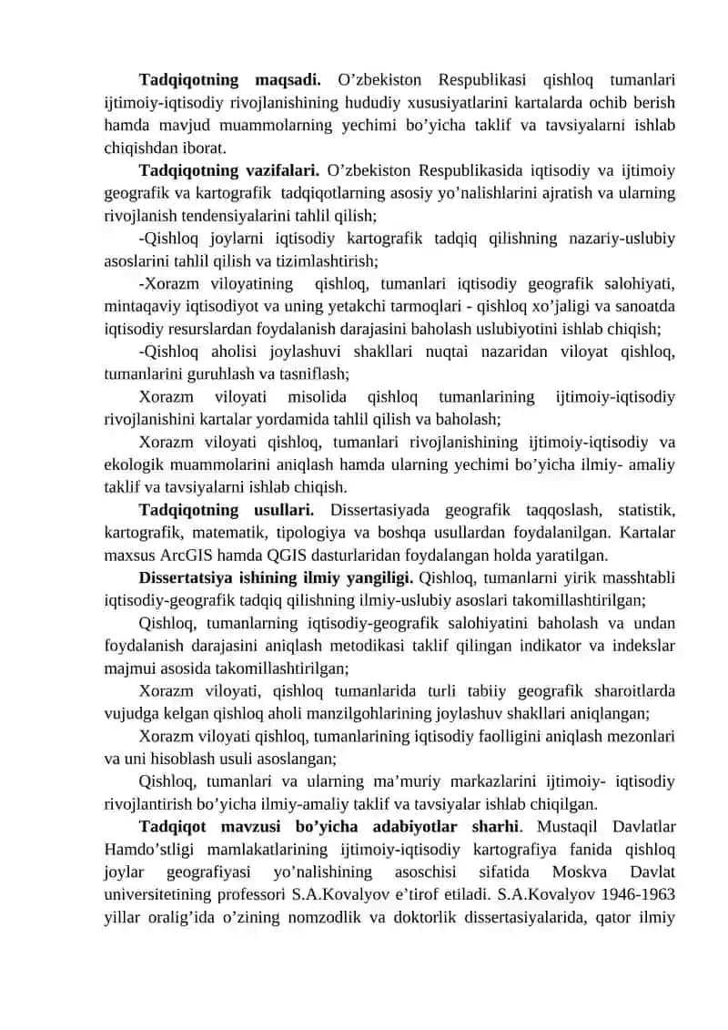 QISHLOQ, MA’MURIY TUMANLARNING YIRIK MASSHTABLI IJTIMOIY-IQTISODIY KARTALARINI TUZISH 3