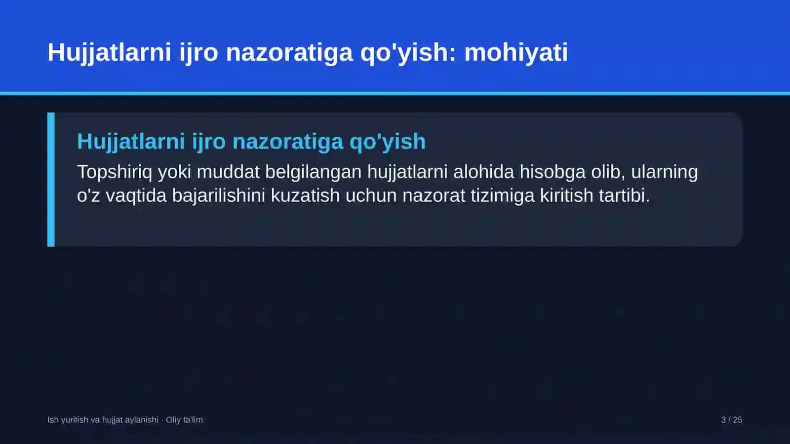 sanitariya epidemiologiya xizmatida hujjatlarni ijro nazoratiga qo'yish 9459 3