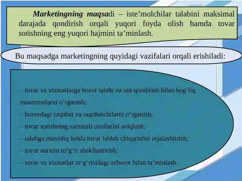 MARKETINGNING MAQSAD VA VAZIFALARI 3