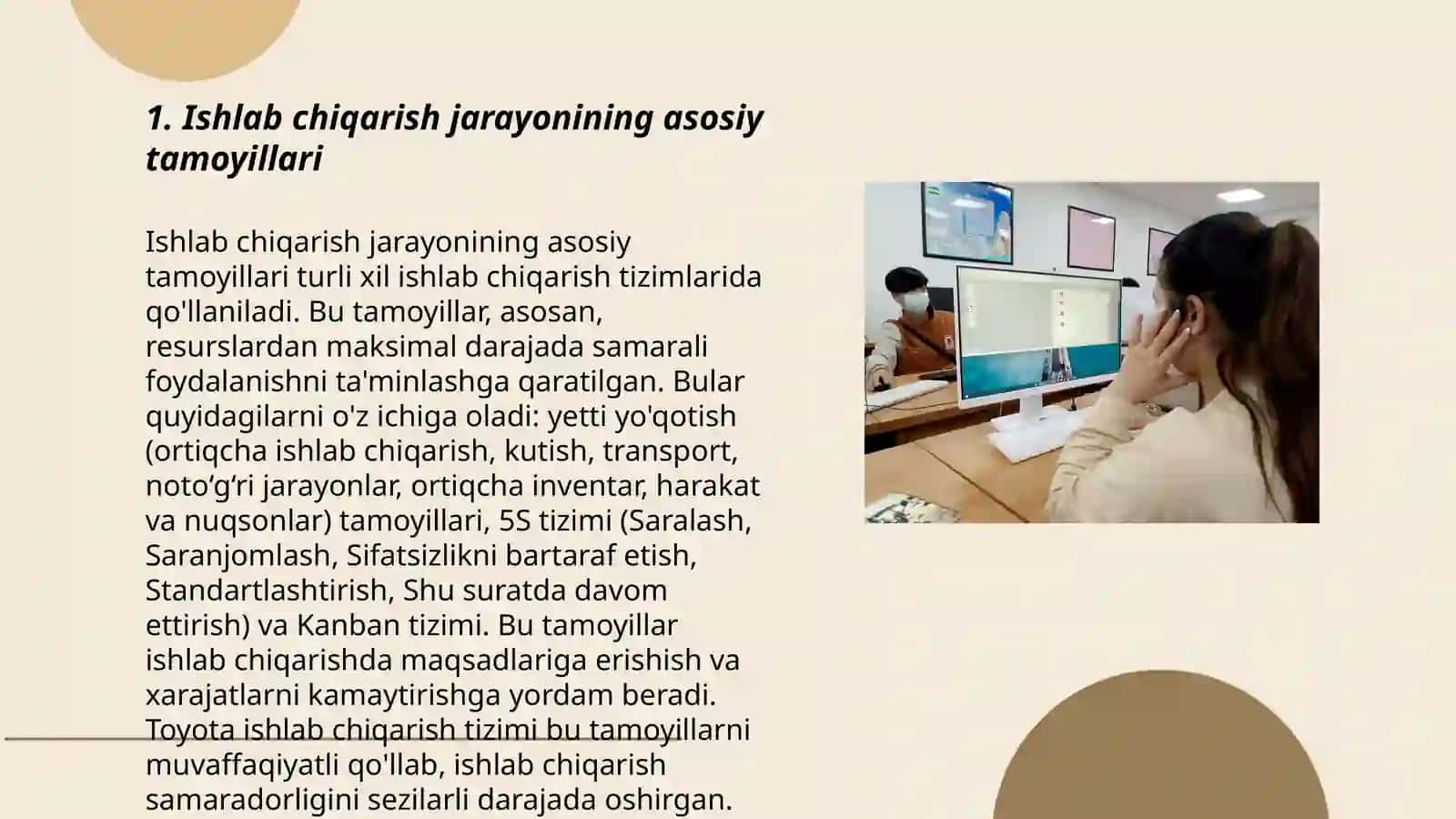Ishlab chiqarish jarayoni va uning natijalari 3