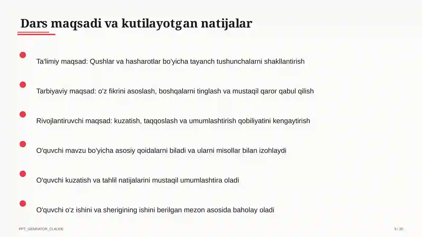 Qushlar va hasharotlar (2-sinf) 3