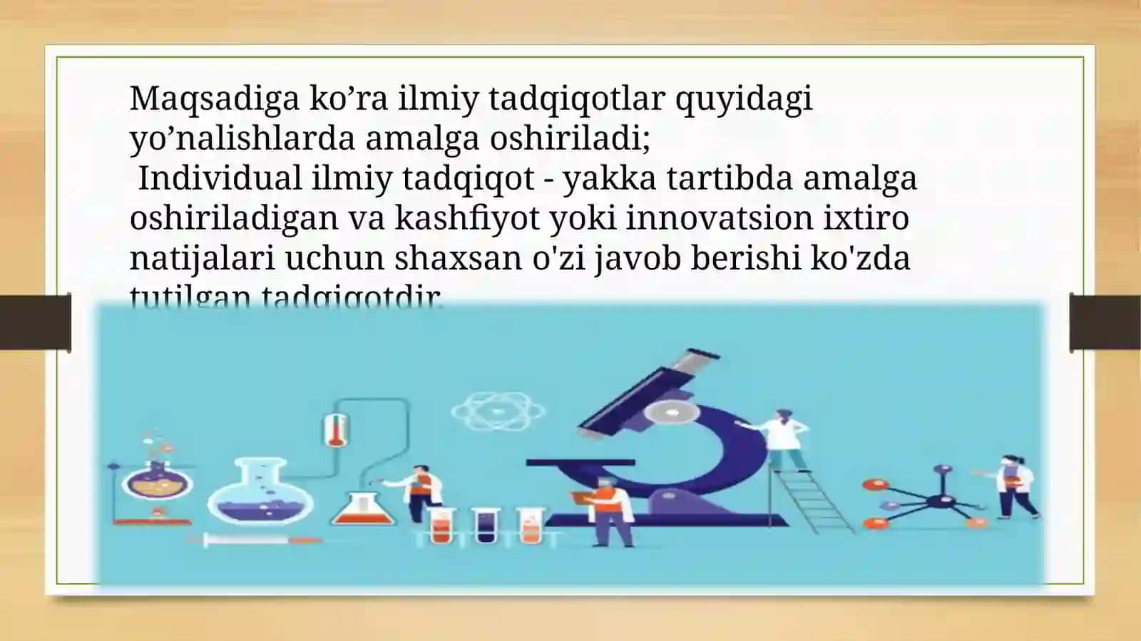 Ilmiy tadqiqot faoliyatining namoyon bo’lish shakllari 3