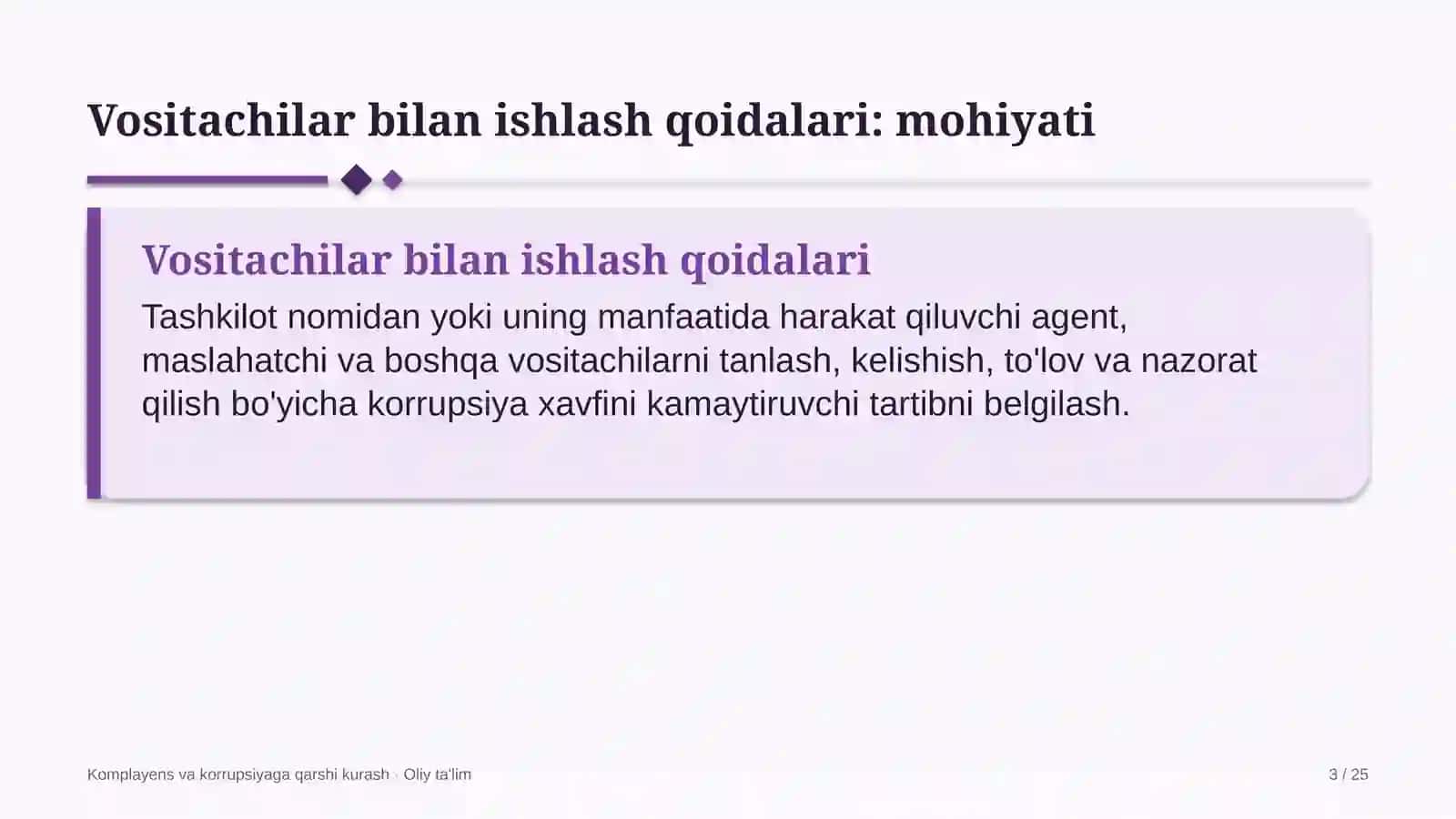 blogerlik faoliyatida vositachilar bilan ishlash qoidalarini belgilash 5036 3