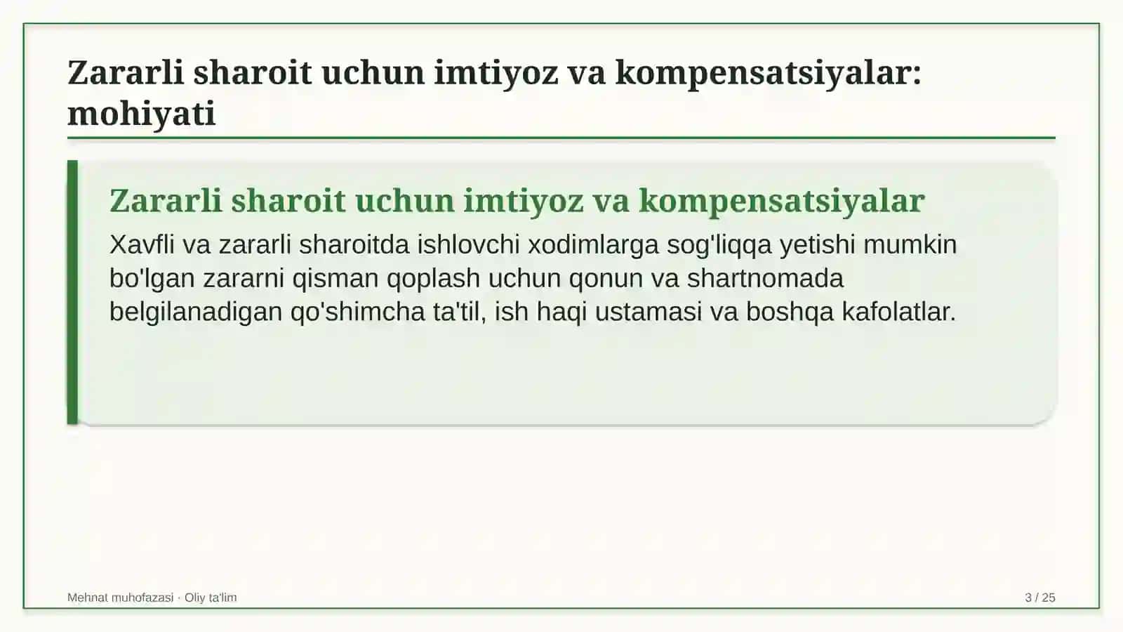 beton zavodlarida zararli mehnat sharoitlari uchun imtiyoz va kompensatsiyalar 5785 3