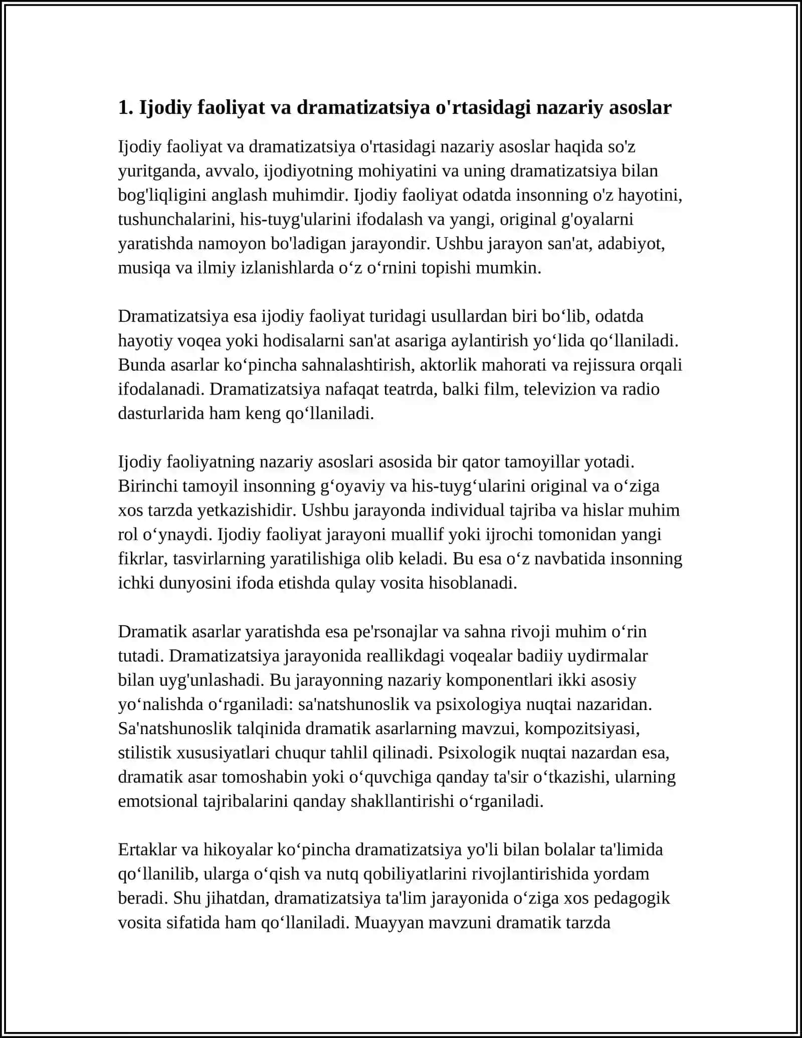 IJODIY FAOLIYAT VA DRAMATIZATSIYA OZARO BOGLIGI 3
