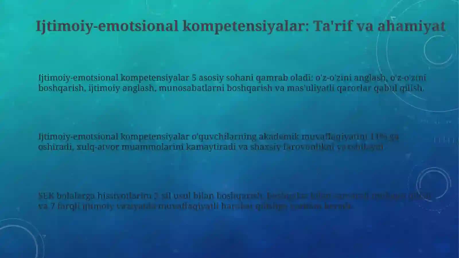 O‘quvchilardaijtimoiy-emotsionalkompetensiyalarnirivojlantirishyo‘llari 3