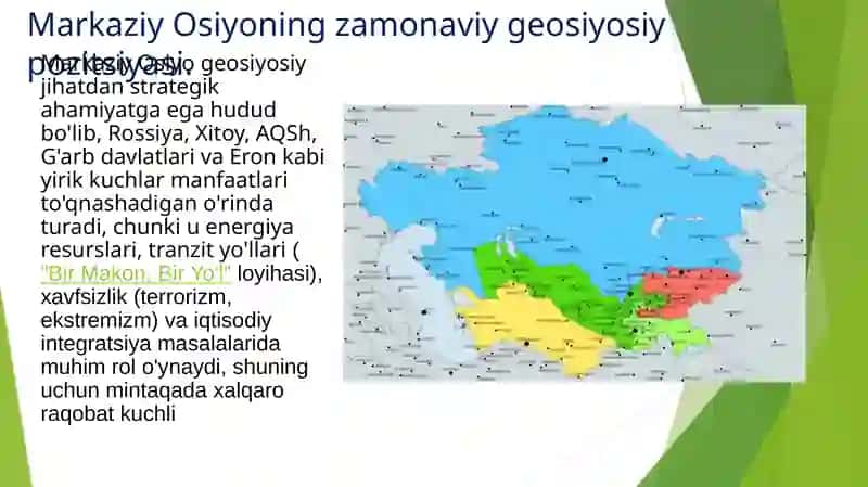 Markaziy Osiyoda geosiyosiy jarayonlar va mintaqaviy hamkorlik 3