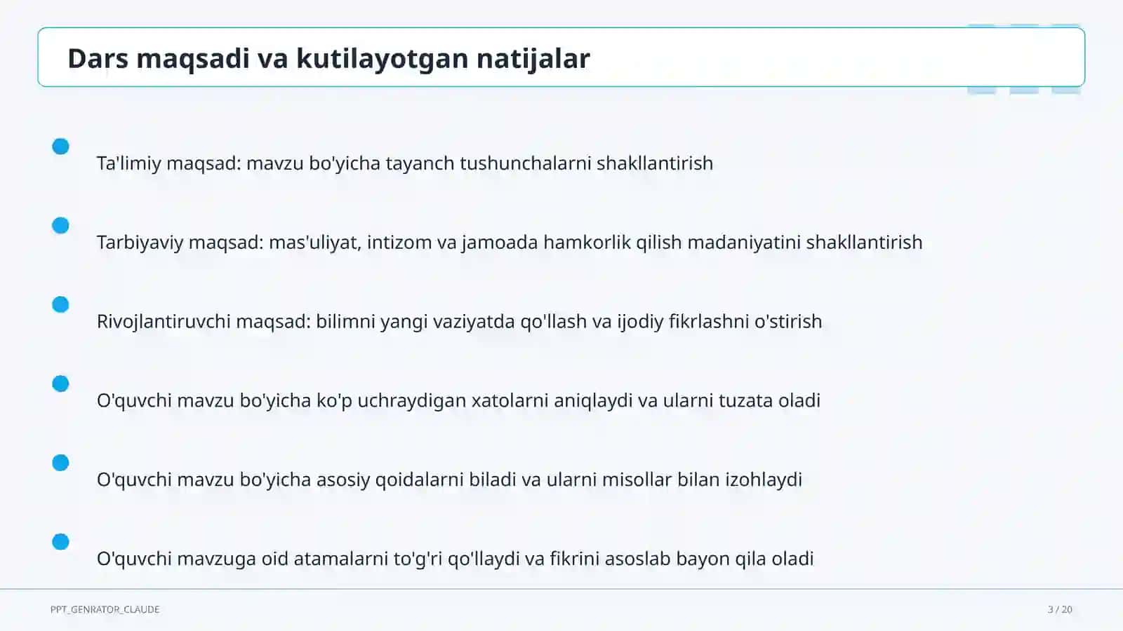 Zamonaviy dars ishlanmasini tuzish 3