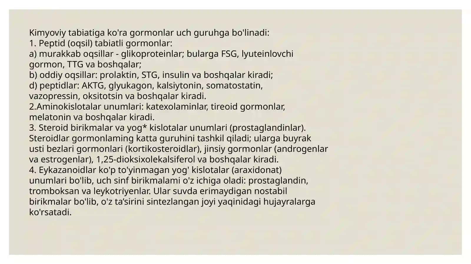 Gormonlar biokimyosi 3