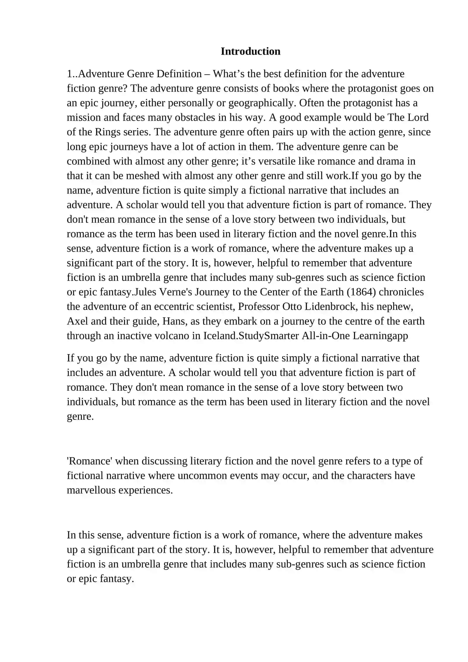 Adventure genre in English leterature 3