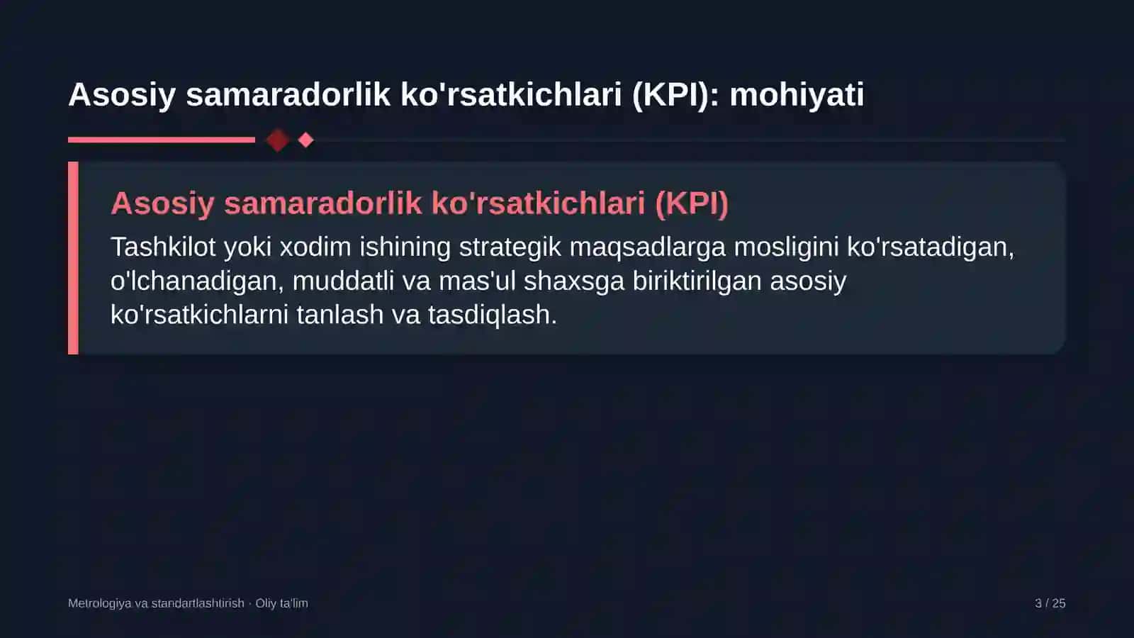 METROLOGIYA VA STANDARTLASHTIRISH 3