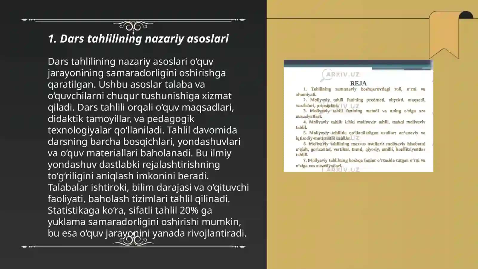 Dars tahlili monitoring jildi xujjat taxlash 3