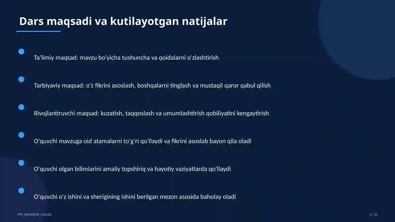 Zamonaviy dars ishlanmasini tuzish 3