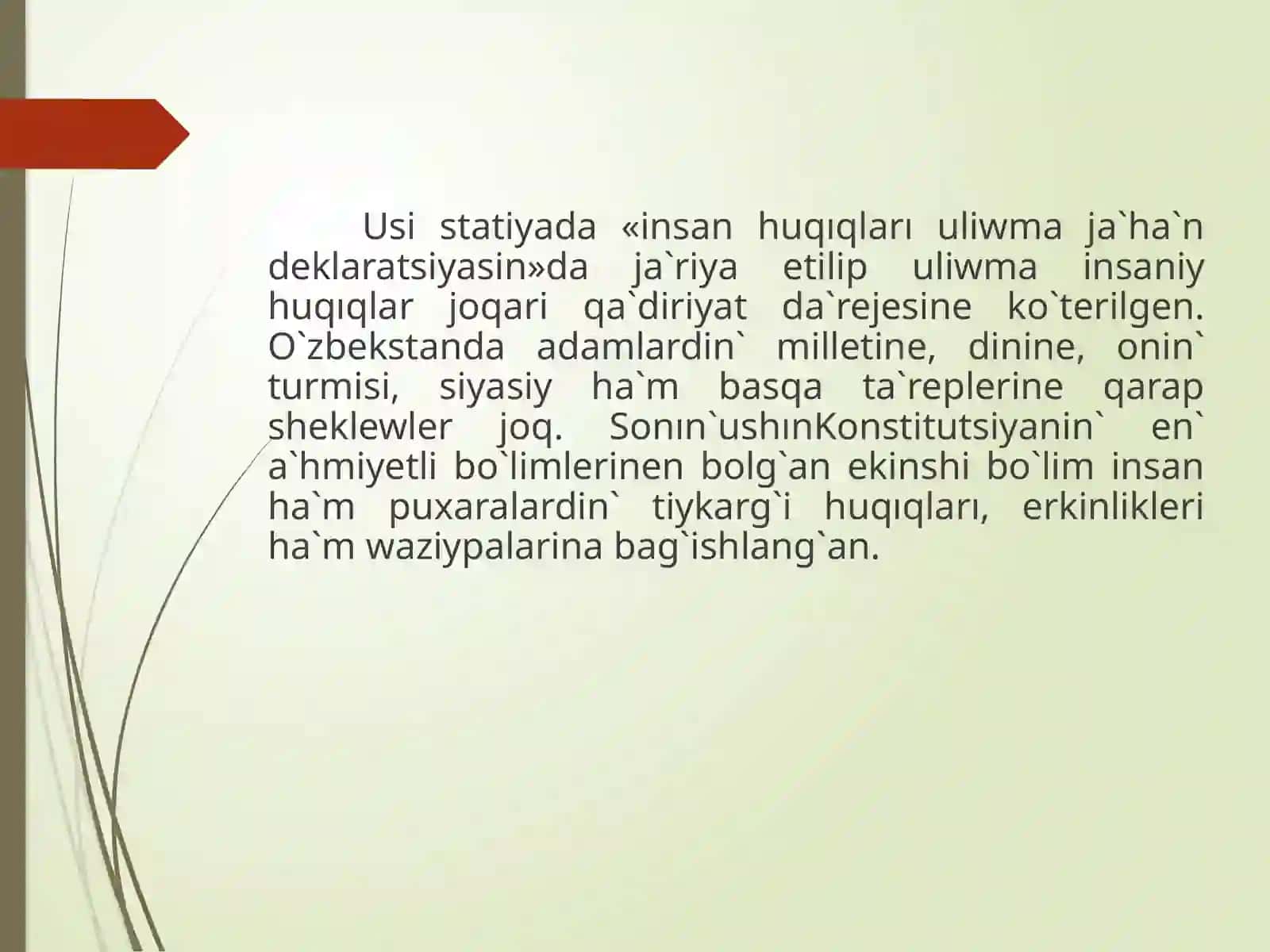 Ózbekstanda insan huqiqlari ham erkinlikleri kepilliginin jaratiliwi 3