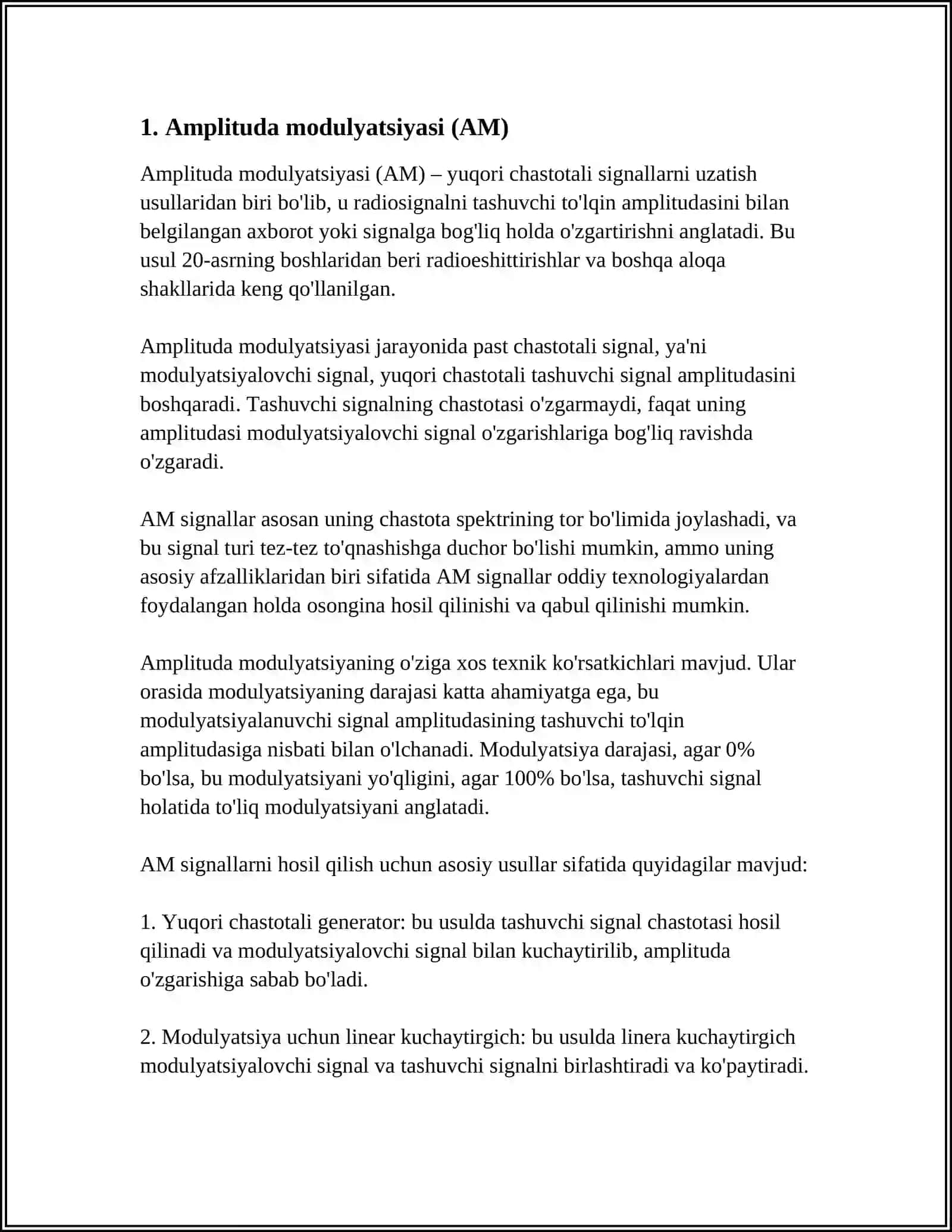 YUQORI CHASTOTALI SIGNALLARNI UZATISH USULLARI 3
