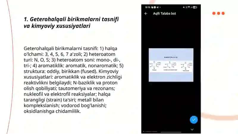 Geterohalqali birikmalar va ularning tibbiyotdagi ahamiyati 3