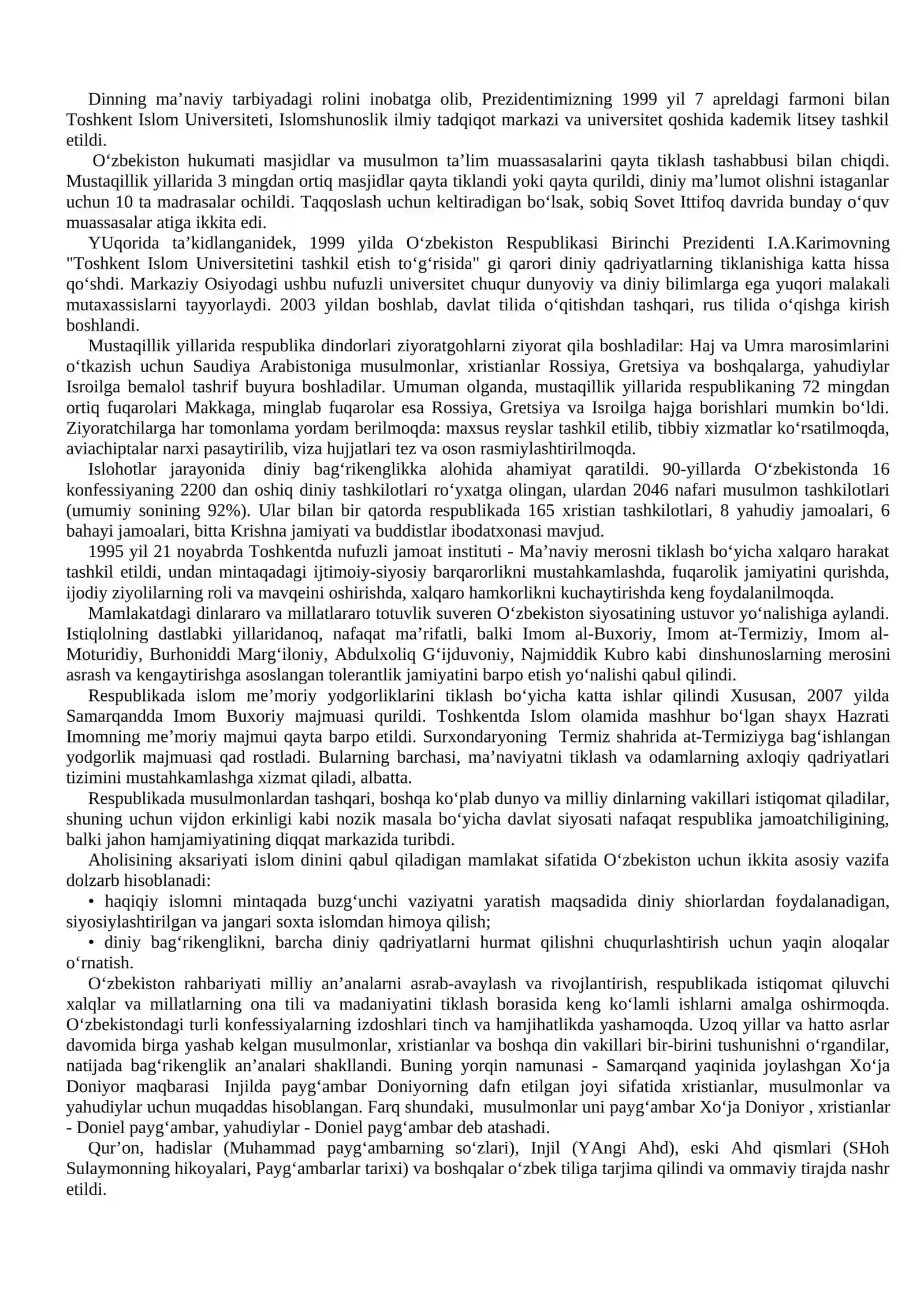 O‘zbekistondagi ma’naviy va madaniy taraqqiyot 3
