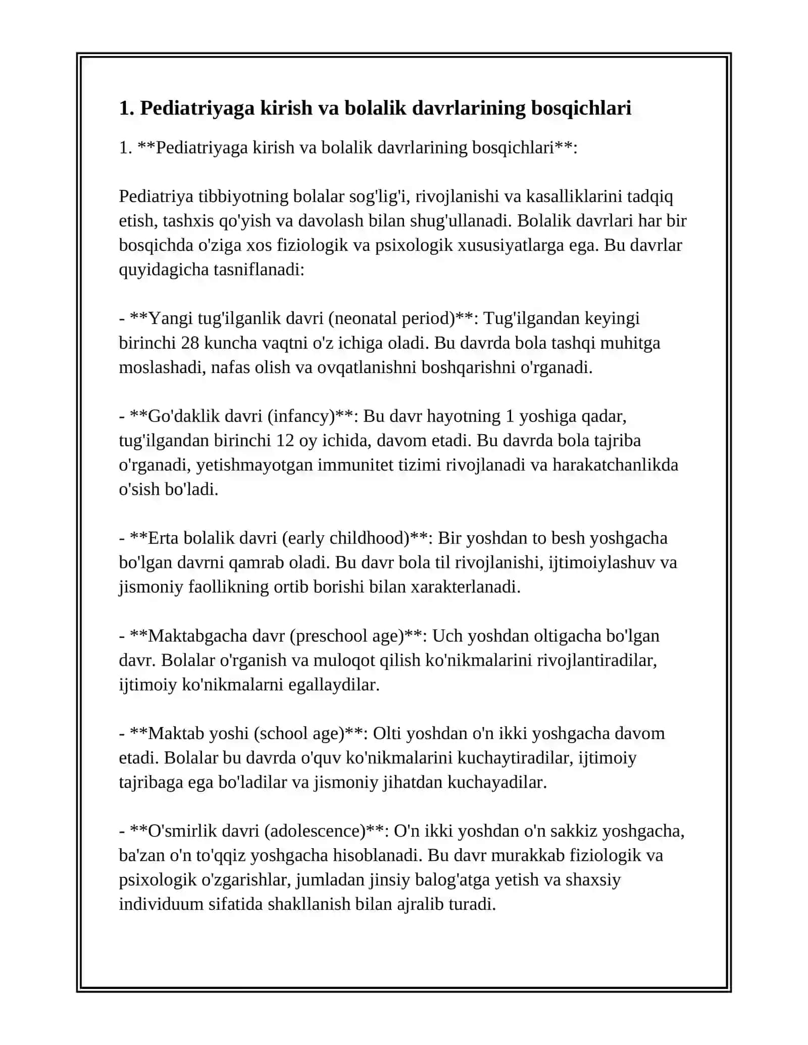 QIYOSIY TASHXISOT MEZONLARI, ZAMONAVIY DAVOLASH TAMOYILLARI, DIATEZLARNING PROFILAKTIKA QILISH CHORA TADBIRLARI 3