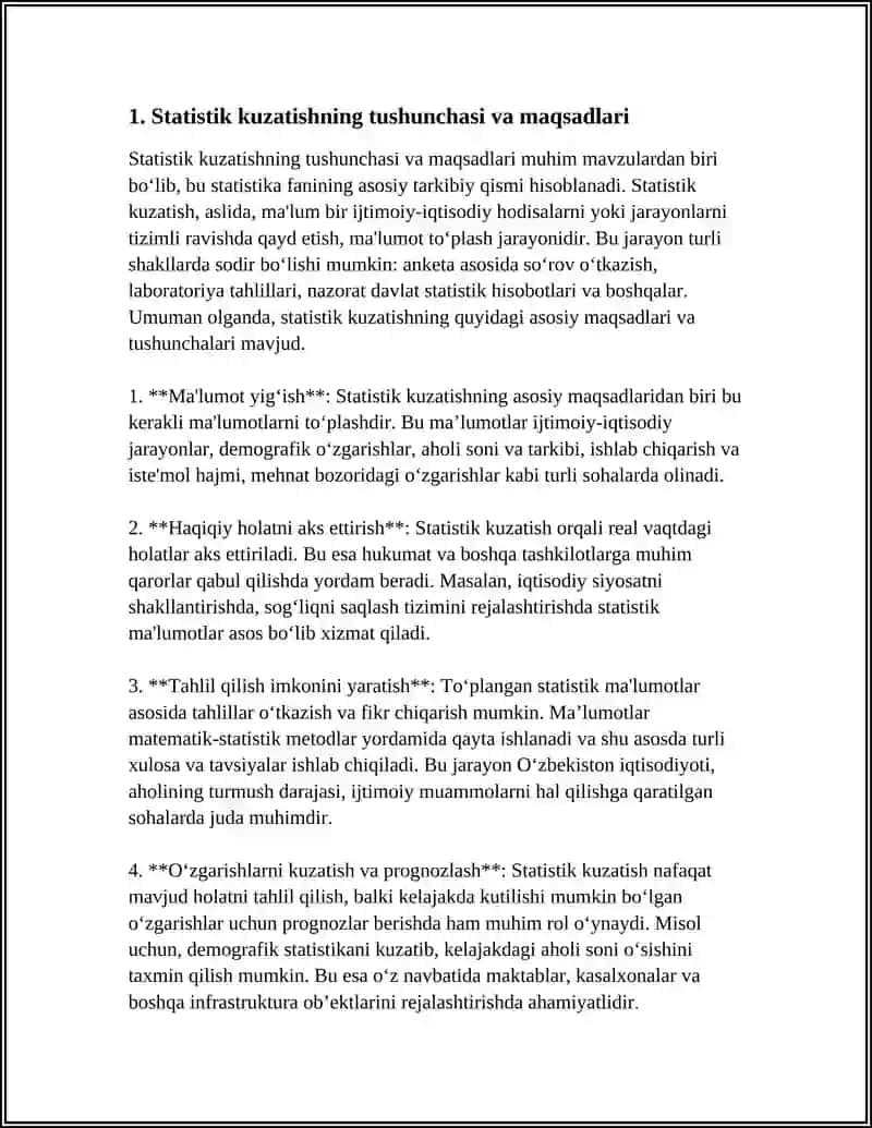 STATISTIK KUZATISHNING TASHKILIY MASALALARI 3