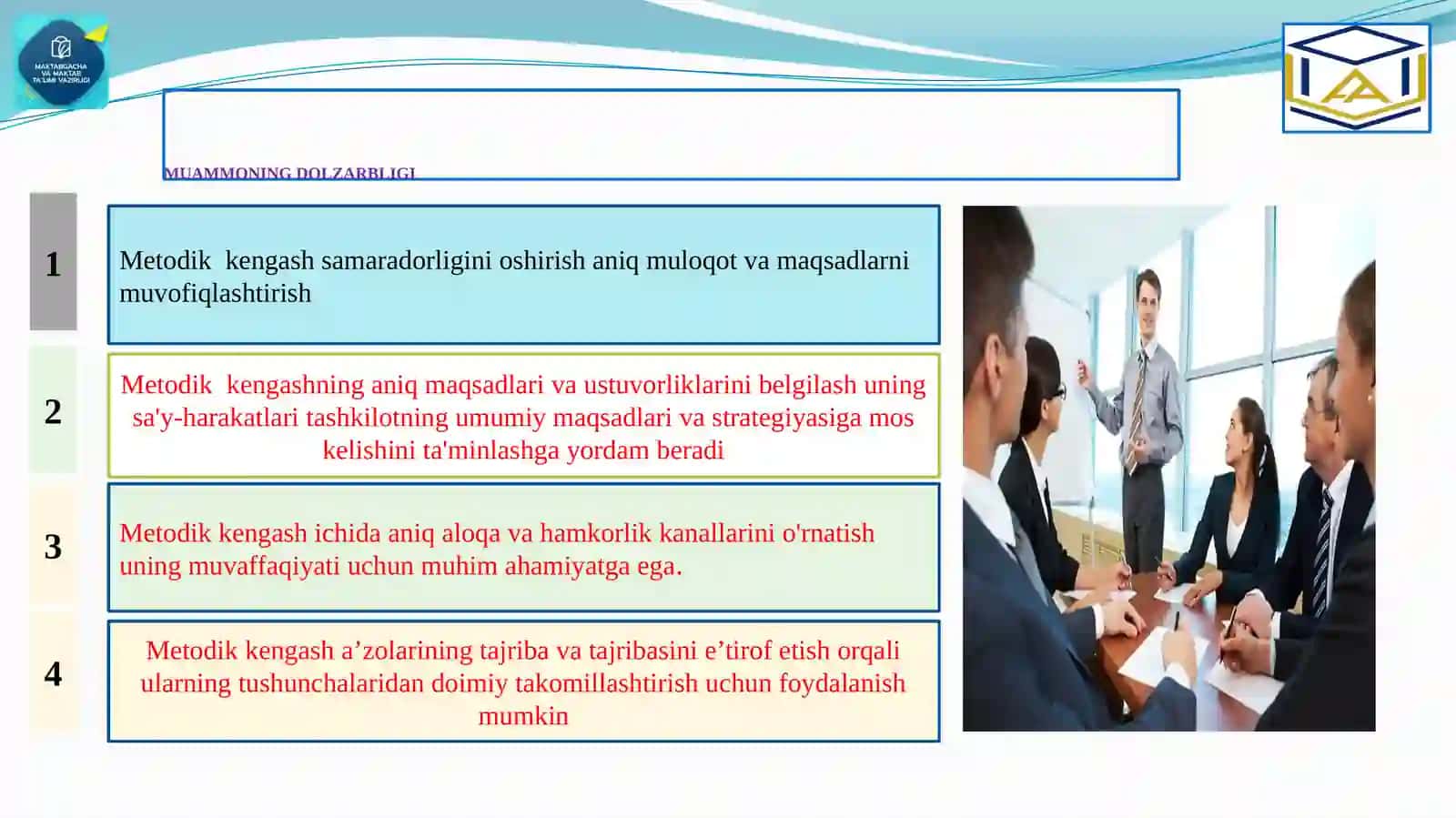 METODIK KENGASH FAOLIYATI SAMARADORLIGINI OSHRISH 3