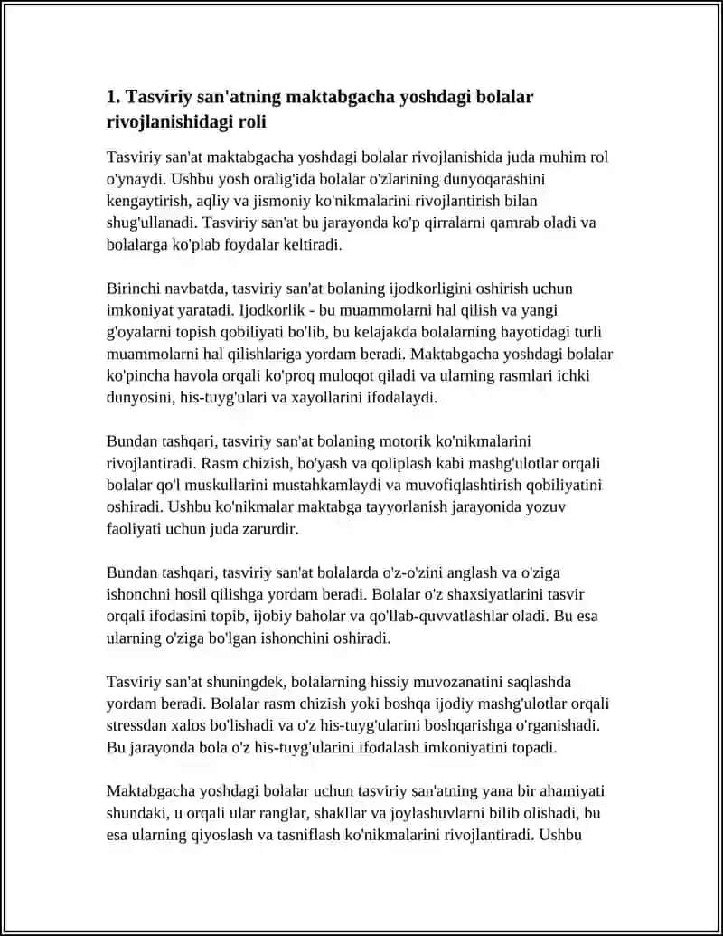 Tasviriy san'atning maktabgacha yoshdagi bolalar rivojlanishidagi roli 3