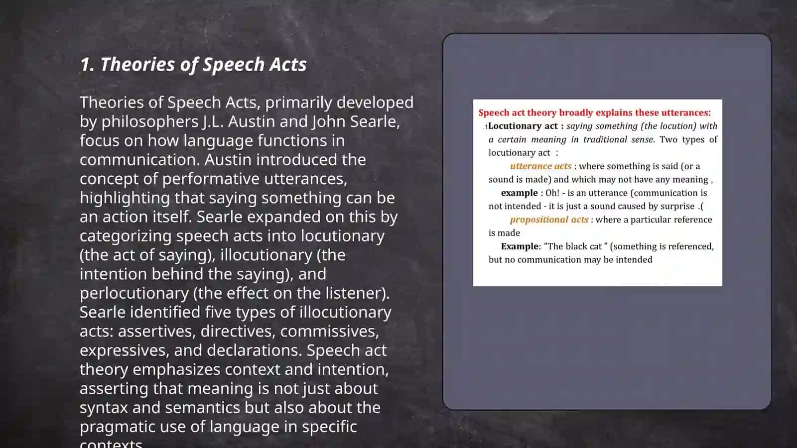 Pragmatics: Speech Acts 3