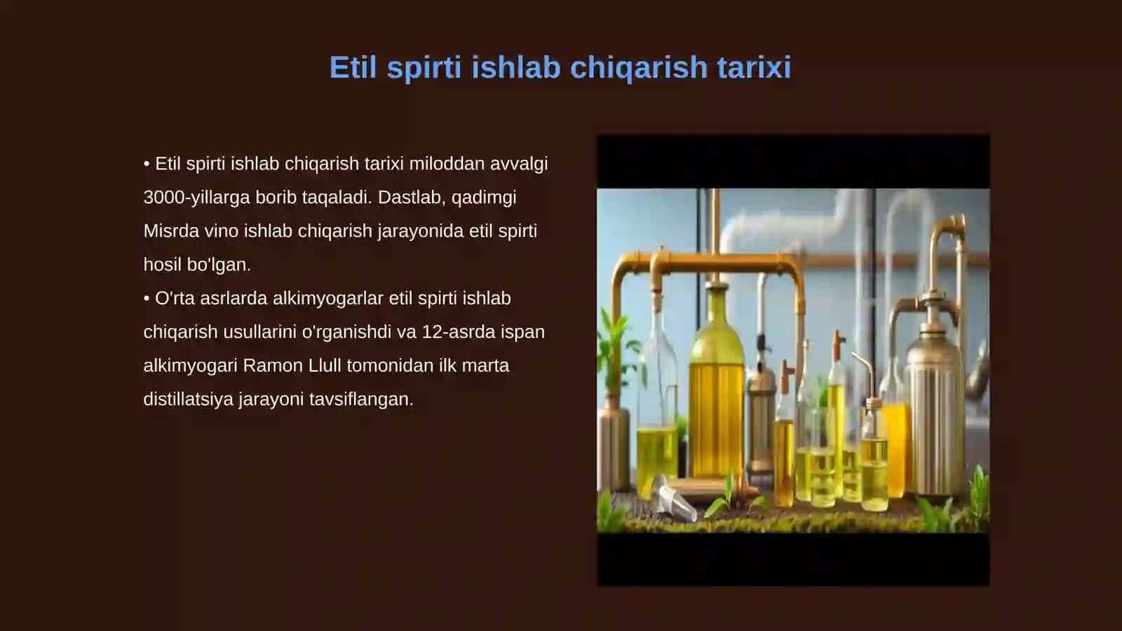 Etil spirti ishlab chiqarish usullari 3