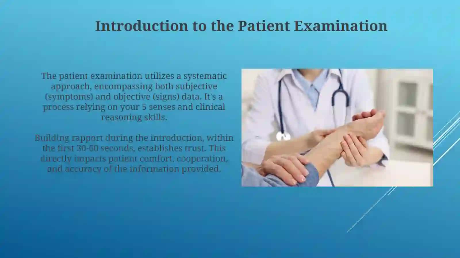 The Patient Examination Process 3