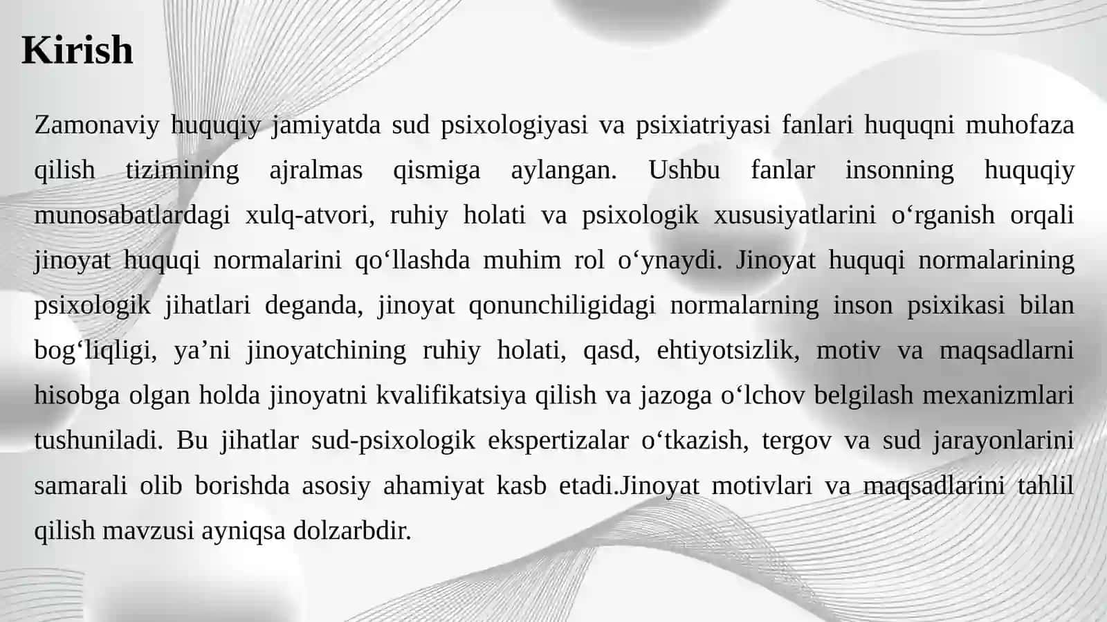 Jinoyat motivlari va xatti-harakat mexanizmlarining psixologik tahlili 3