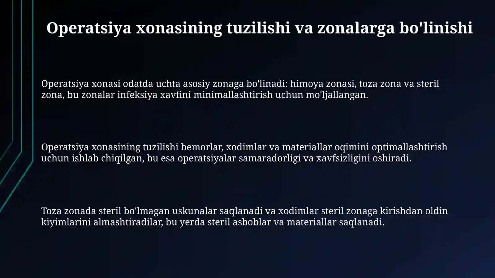 Operasion xonaning strukturasinitashkiletish 3