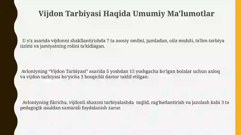 Abdulla Avloniy asrlaridan vijdon tarbiyasi masalalari 3