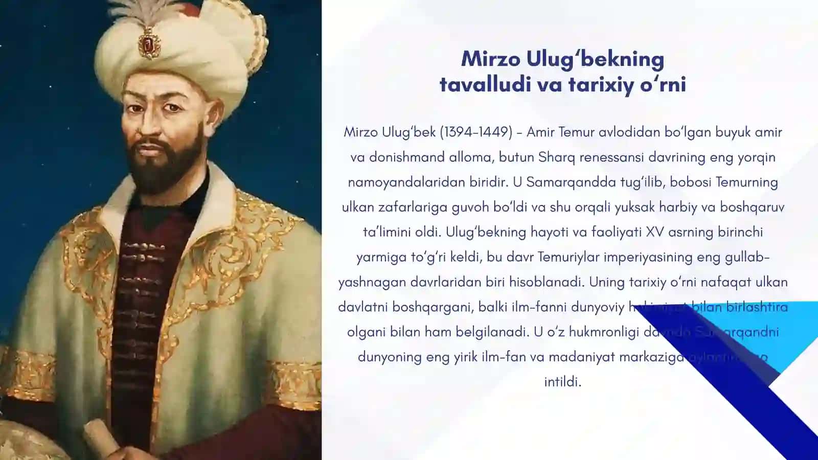Mirzo Ulug‘bek - davlat arbobi va buyuk 3