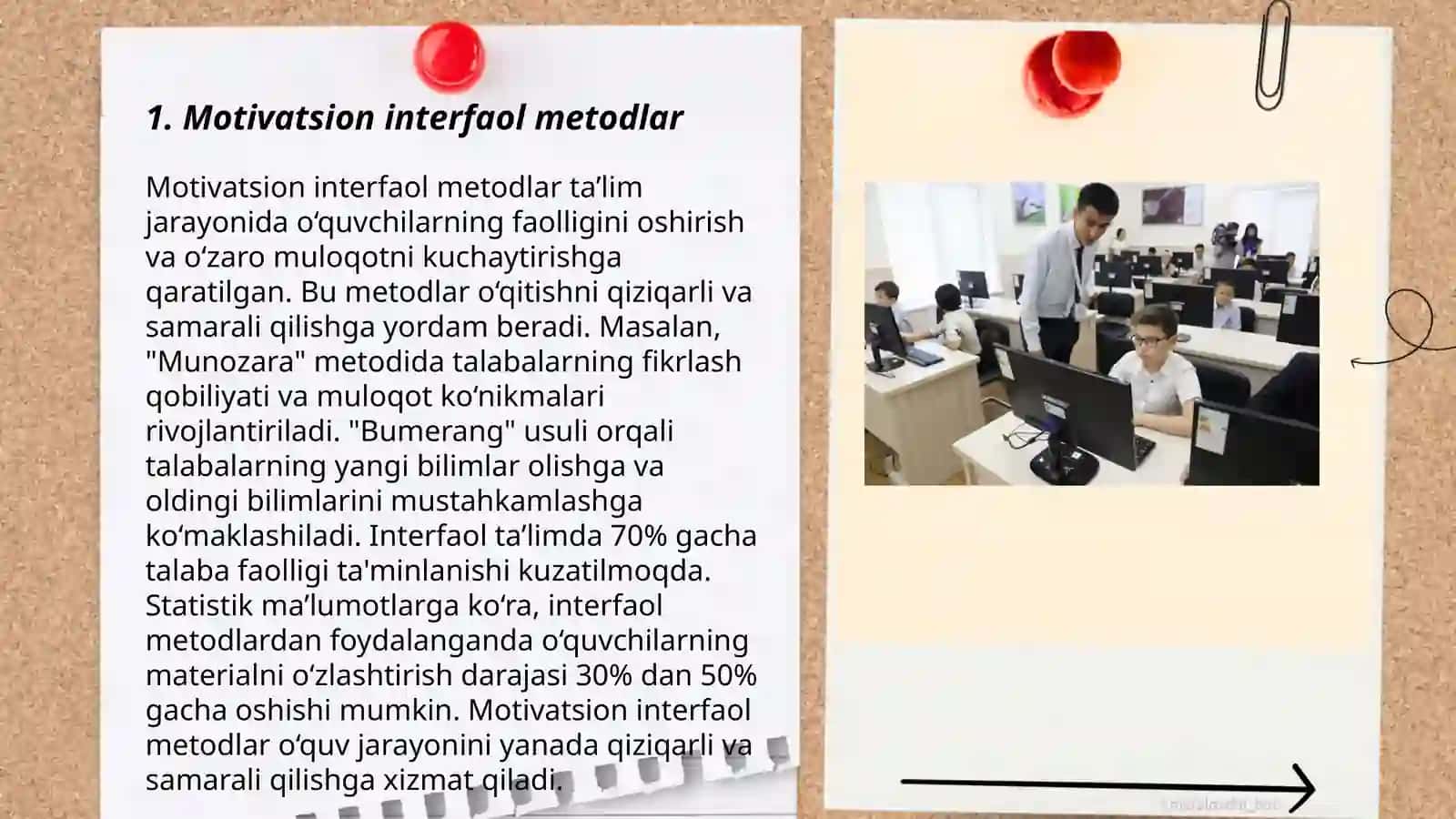 Tarbiya fanini òqitishda qòllaniladigan interfaol metodlar va ularning faol òqitishni amalga oshirishdagi ahamiyati 3