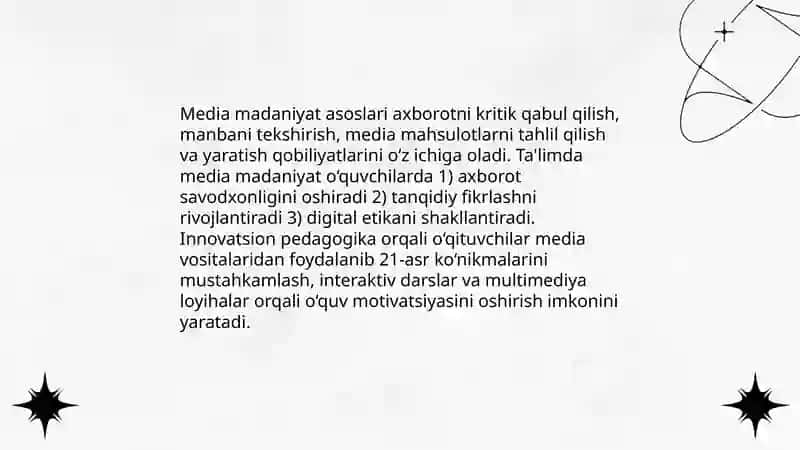 Media madaniyat va innovatsion pedagogika 3
