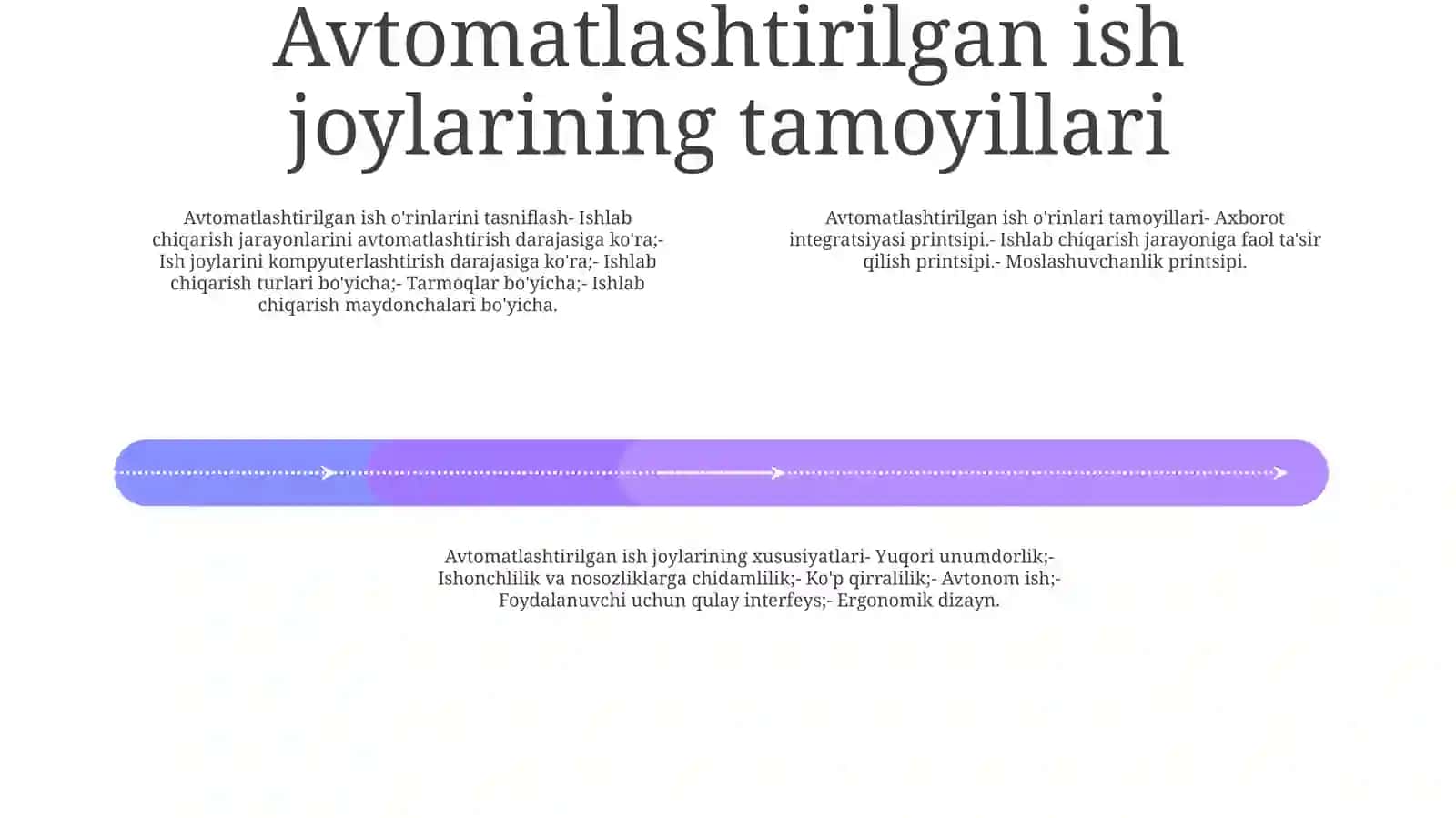 Avtomatlashtirilgan Ish Joylarining Tamoyillari, Turkumlanishi Va Xususiyatlari 3