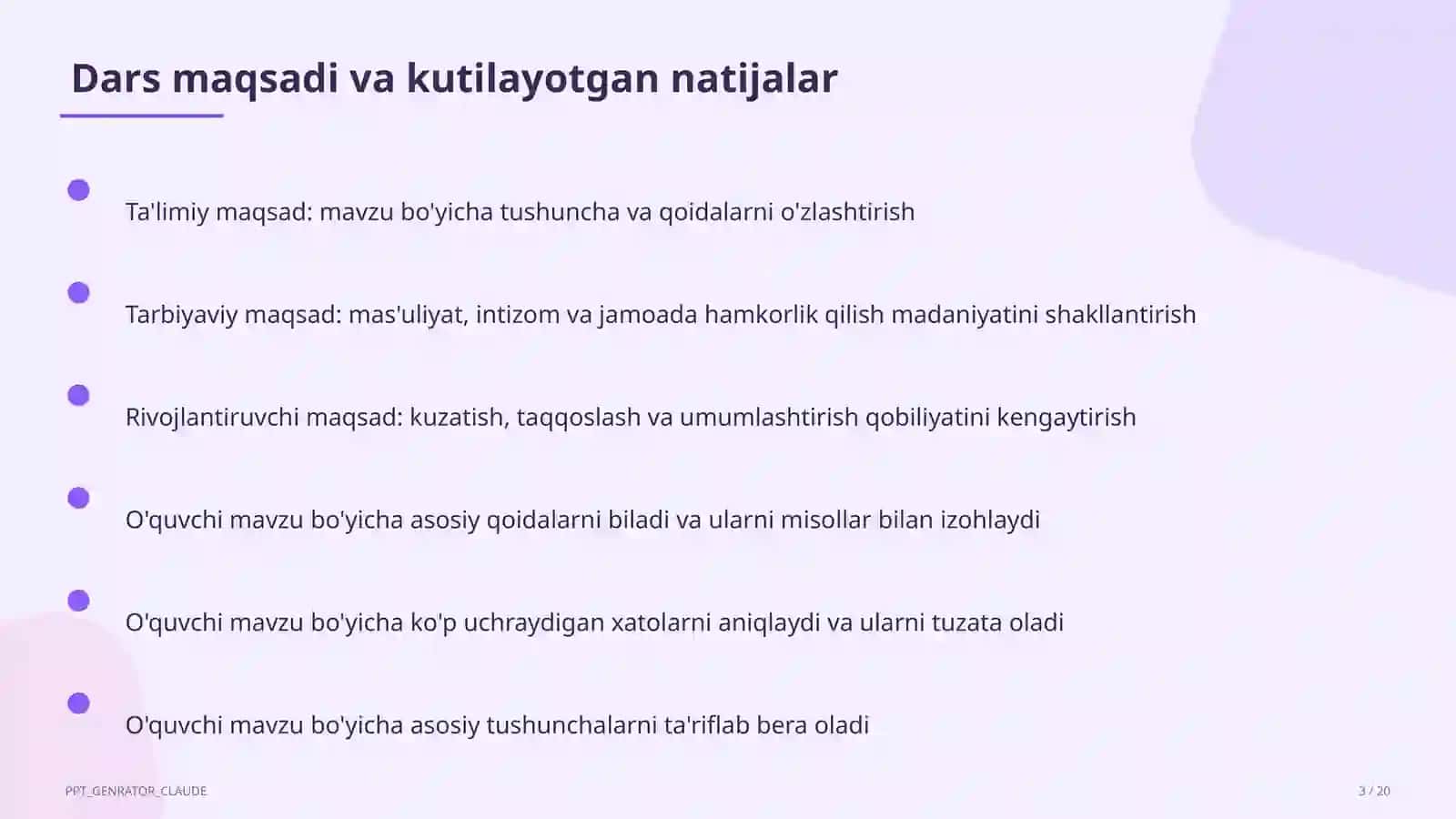 Geometriyaning boshlang'ich tushunchalari: nuqta, to'g'ri chiziq, kesma (7-sinf) 3