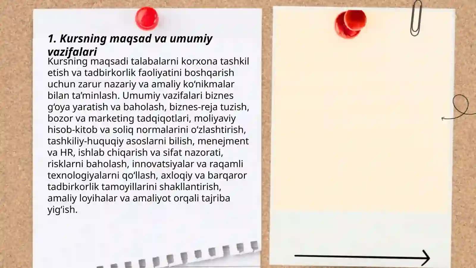 Korxona tashkil etish va tadbirkorlik kursi 3
