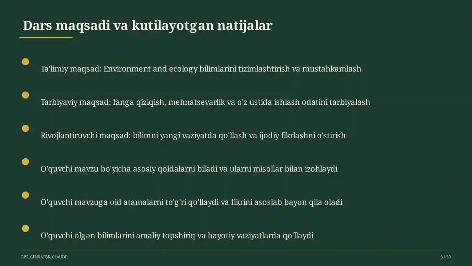 Environment and ecology (9-sinf) 3