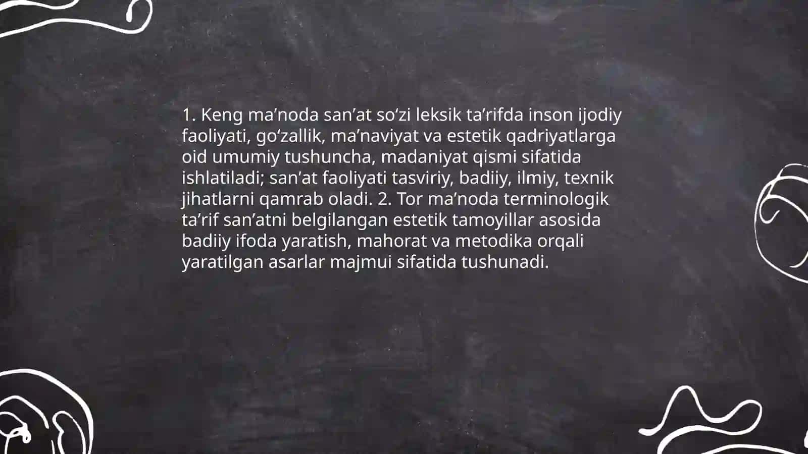 San'atning tushunchalari 3