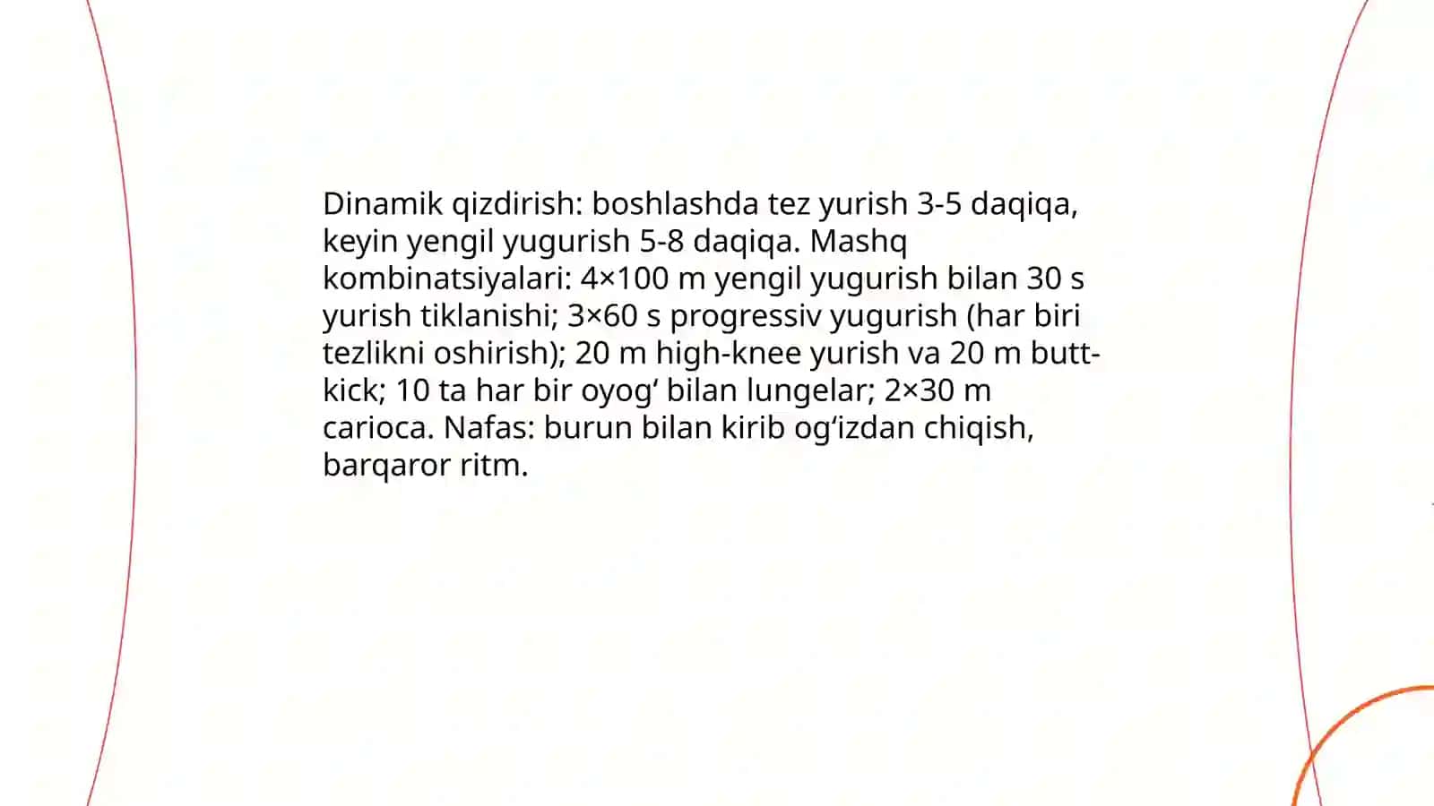 Yengil atletika banana qizdirish mashqlari 3