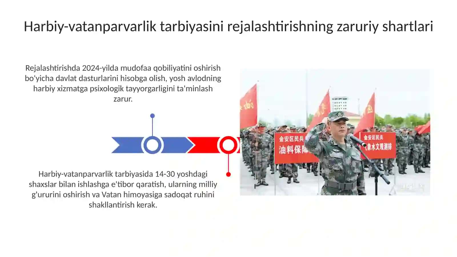 Harbiy-vatanparvarliktarbiyasinirejalashtirishgaqo‘yilgantalablar 3