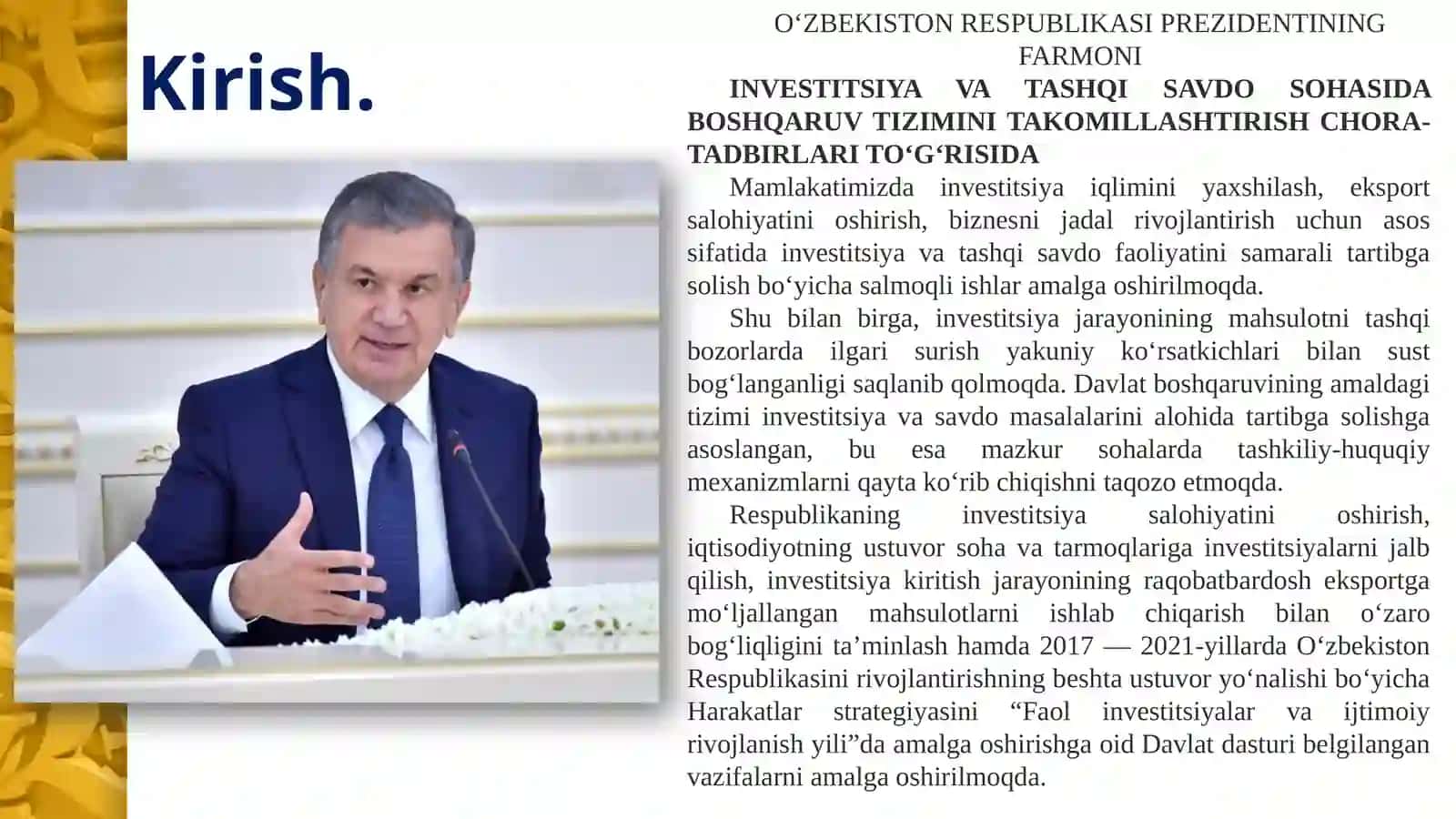 Mamlakatlarning iqtisodiy rivojlanishi va tashqi savdo siyosati va uning ahamiyati 3