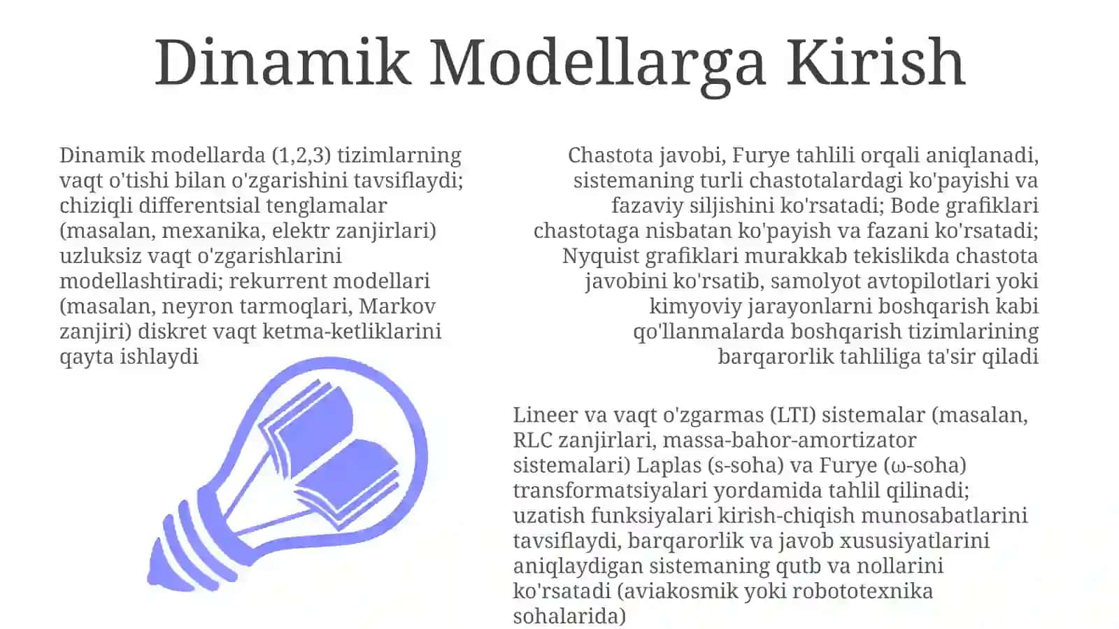 Lineer Differentsial va Rekursiv Modellar 3
