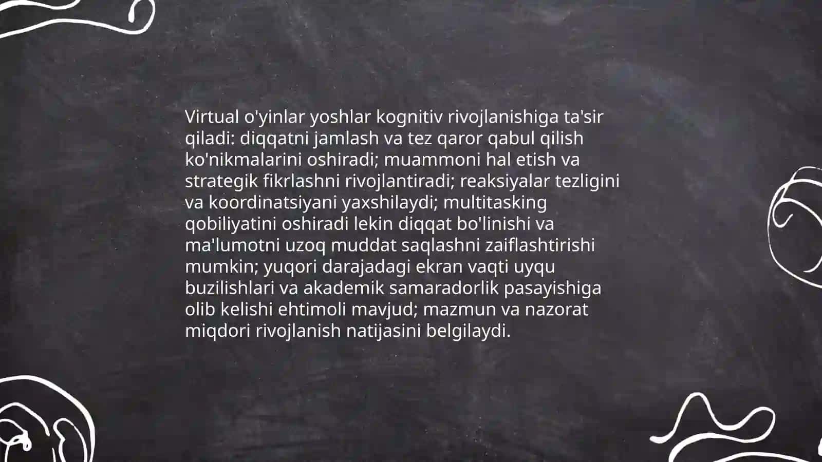 Virtual o'yinlarning yoshlar kognitiv rivojlanishiga ta'siri 3