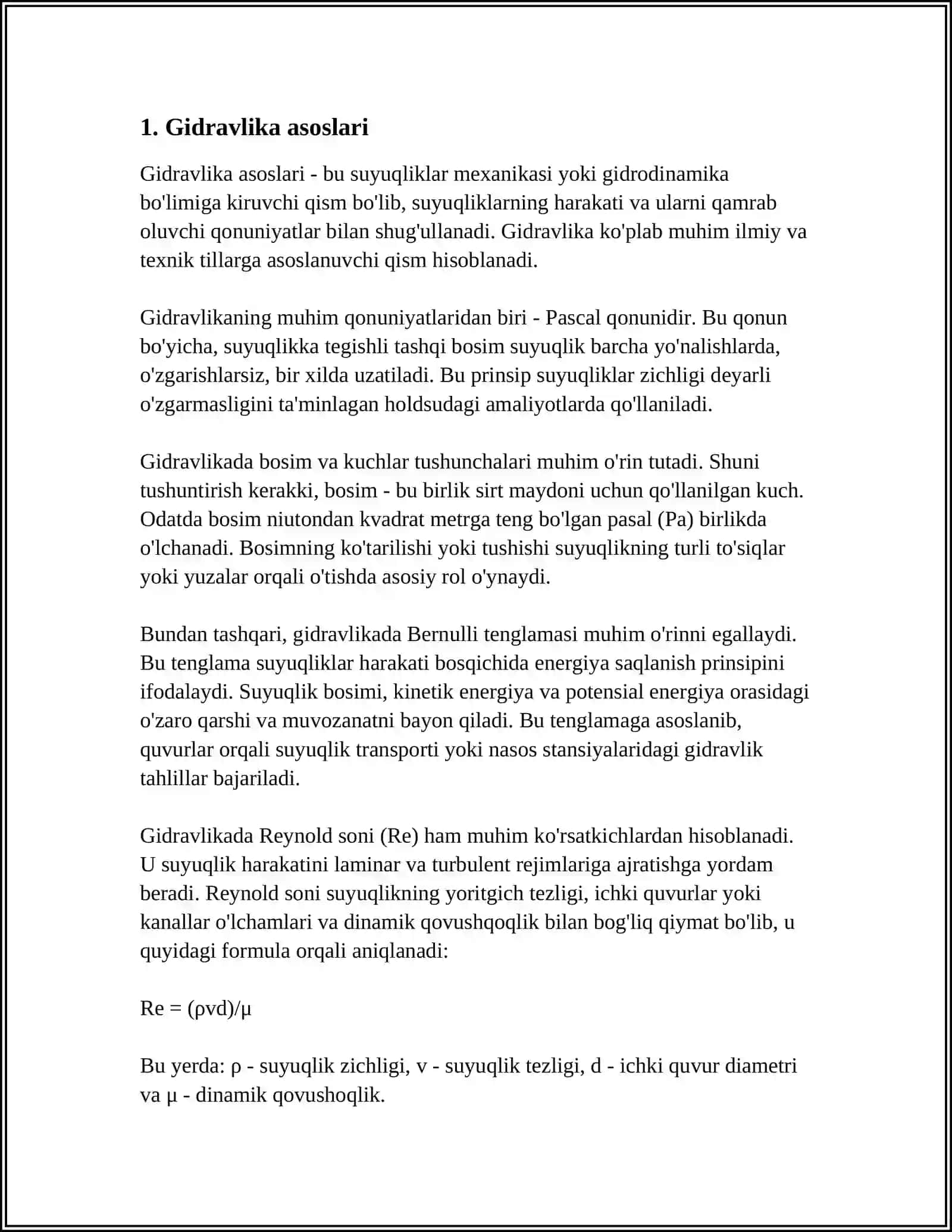 GIDRAVLIKA VA GIDRAVLIK YURITMALAR 3