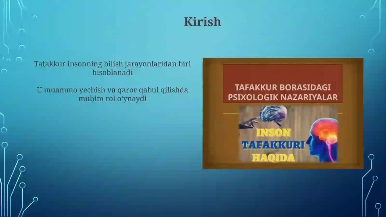 Tafakkur borasidagi psixologik nazariyalar 3