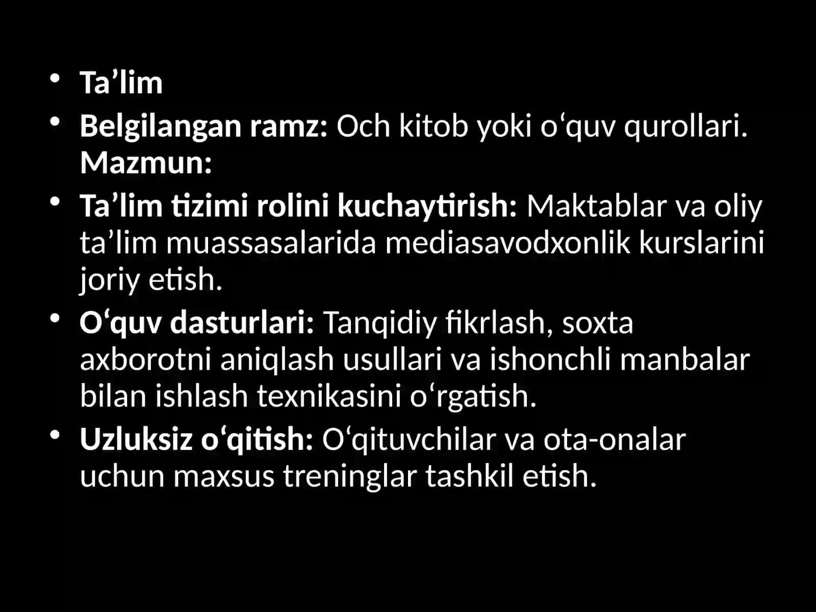 TAQDIMOT: Mediasavodxonlik yo‘llari 3