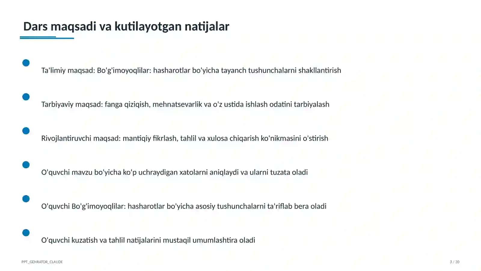 Bo'g'imoyoqlilar: hasharotlar (7-sinf) 3