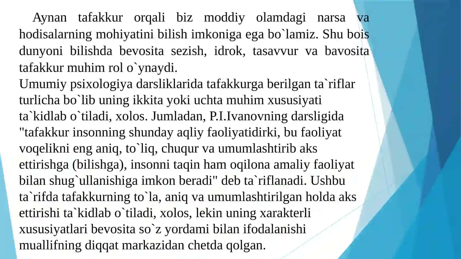 Tafakkur va nutqning psixologik tavsifi 3