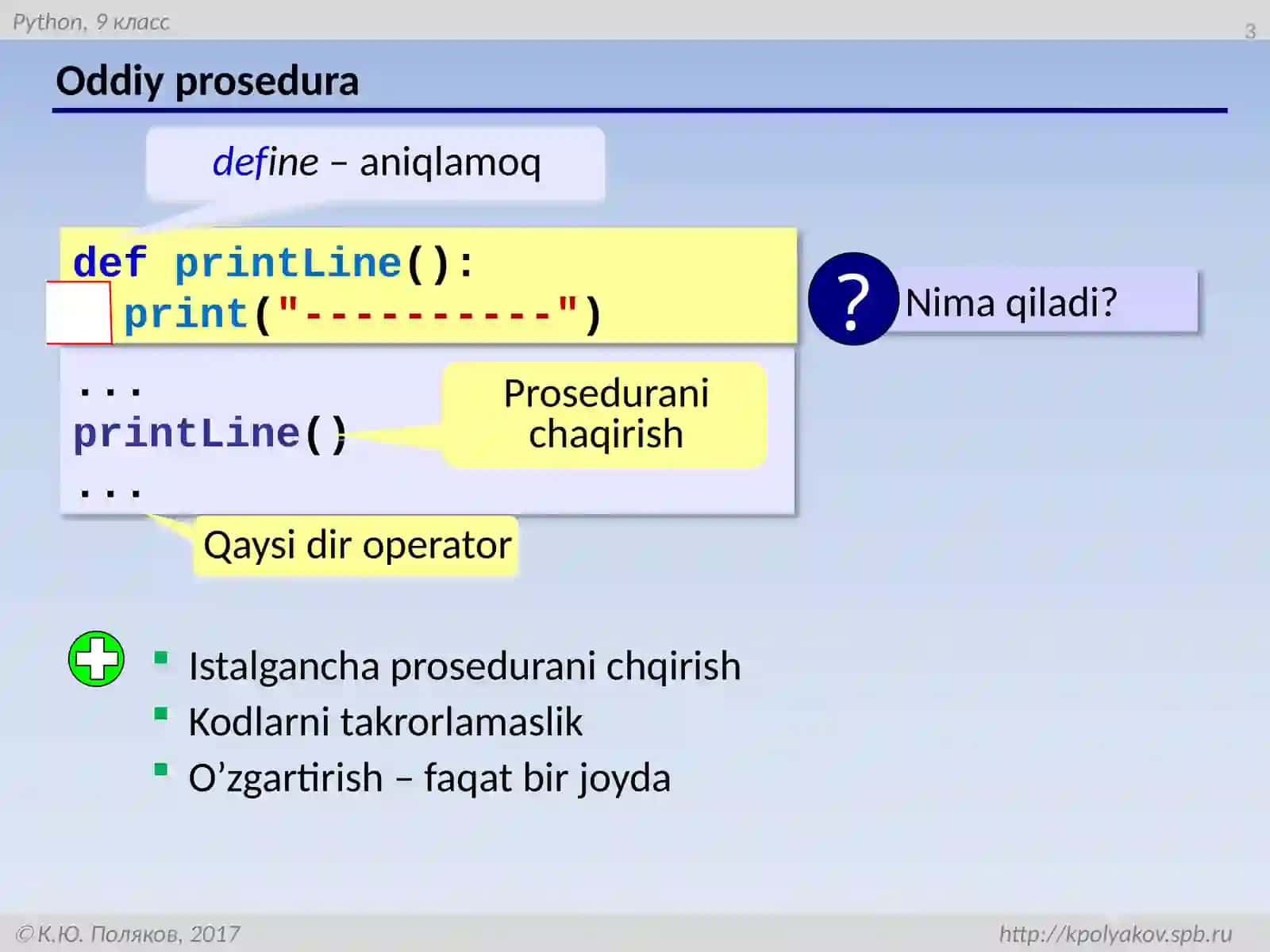 Dasturlash (Python) 3